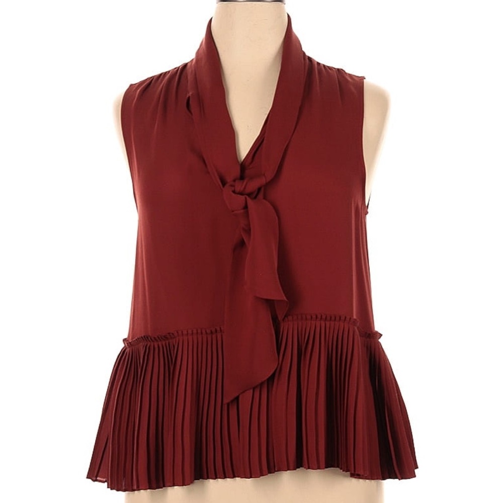 FRAME sleeveless blouse, burnt sienna, size XL